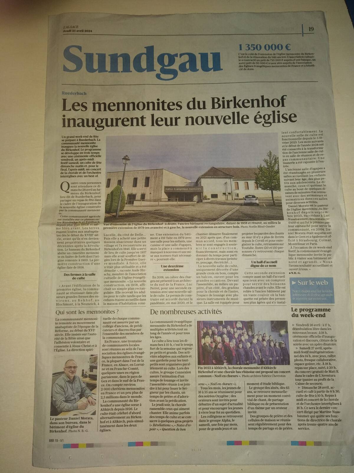 Vincent Maconnerie intervient au Birkenhof Mulhouse 0